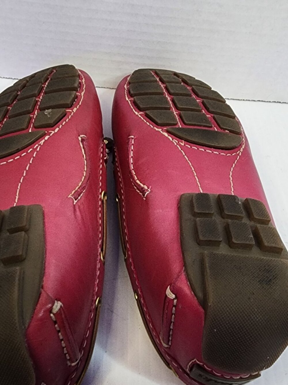 Clarks Artisan Dunbar Racer Red Leather Loafers Women’s 5.5W w/ Box - Picture 12 of 16